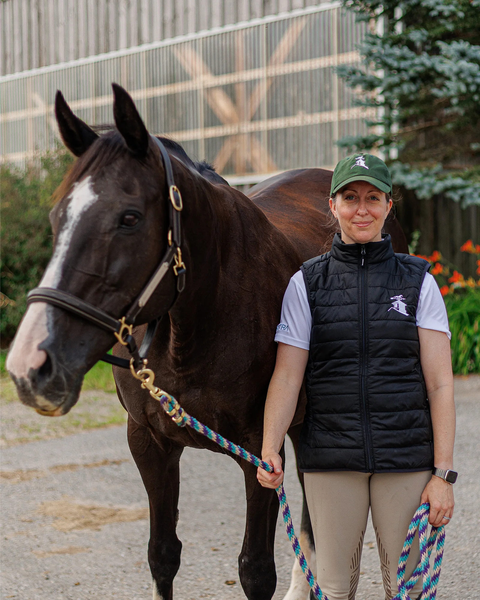 Jacklyn Wyatt with Bella, her Thoroughbred mare