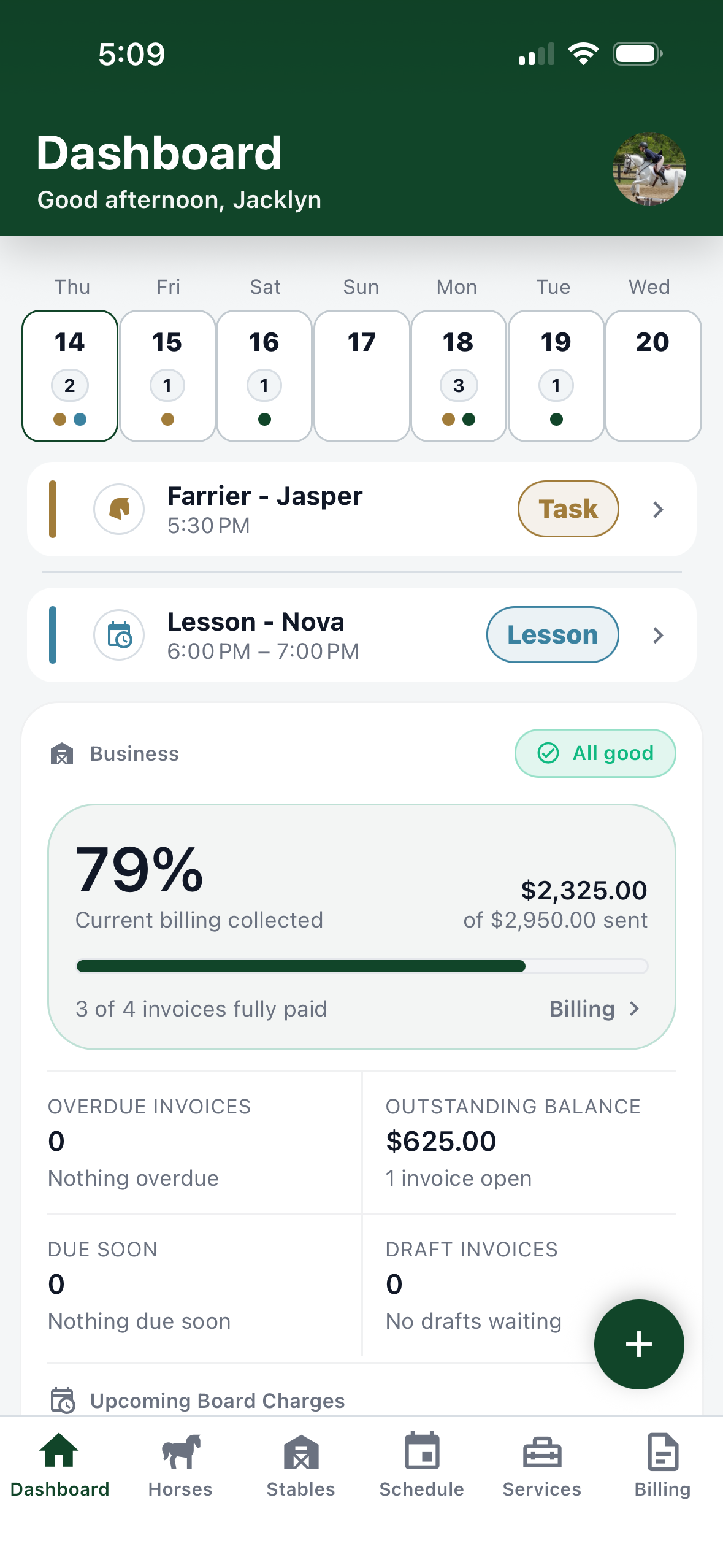 Aurestra dashboard screenshot